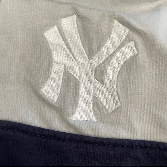 Majestic Yankees Hooded Jacket Authentic Team Colors Navy Gray Size 24 M… - Picture 2 of 8